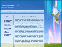 Tablet Screenshot of liveafterdeath.ch